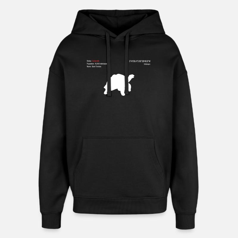 Tortue géante - Sweat à capuche unisexe Stanley/Stella Oversized - noir