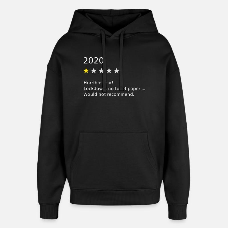 2020 - Sweat à capuche unisexe Stanley/Stella Oversized - noir