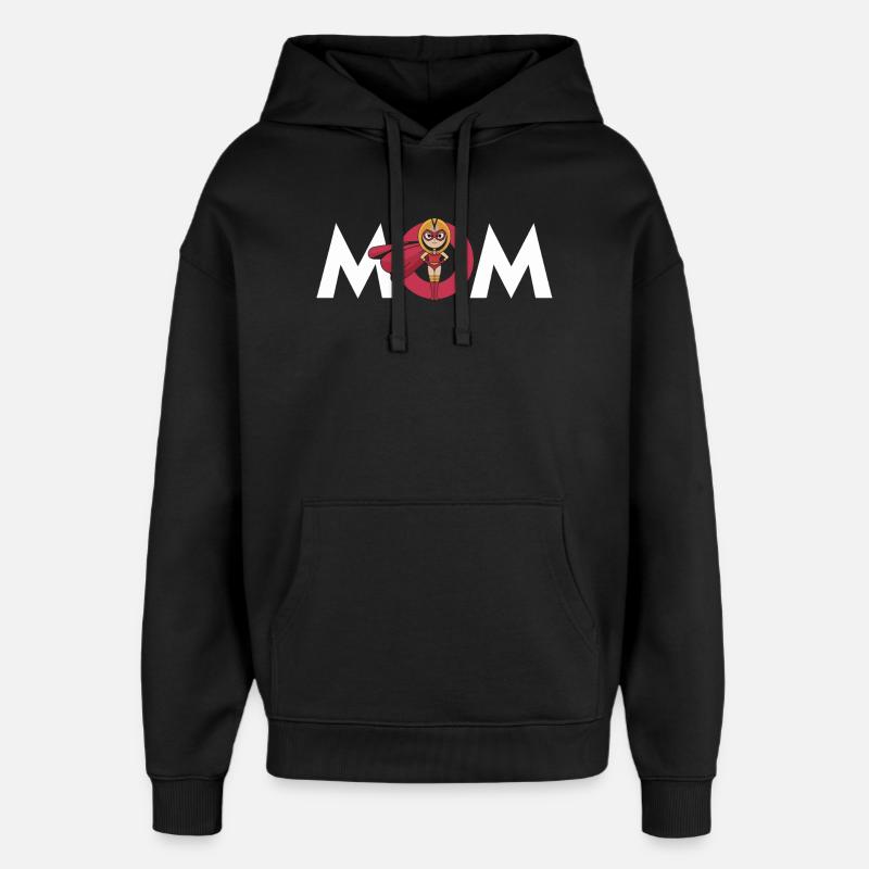 Conception d’autonomisation de maman super-héroïne - Sweat à capuche unisexe Stanley/Stella Oversized - noir
