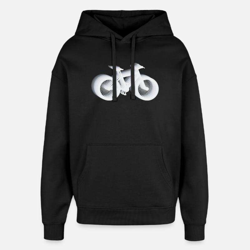 Idée Cadeau Vélo - Sweat à capuche unisexe Stanley/Stella Oversized - noir