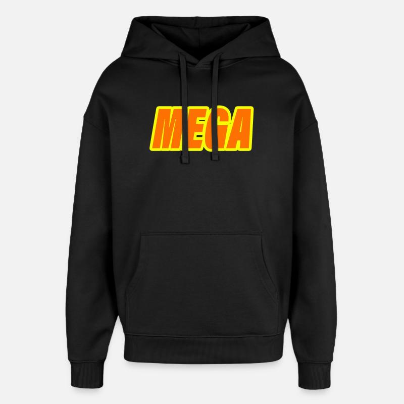 MÉGA - Sweat à capuche unisexe Stanley/Stella Oversized - noir