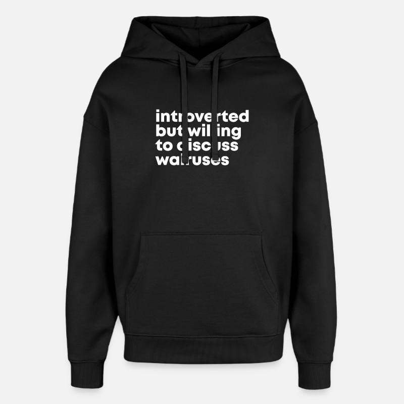 Walross - Oversized Unisex Hoodie von Stanley/Stella - Schwarz