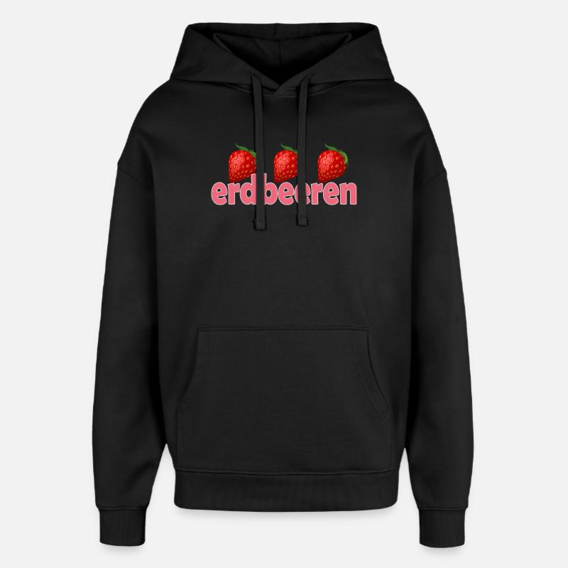 ERDBEEREN - Oversized Unisex Hoodie von Stanley/Stella - Schwarz