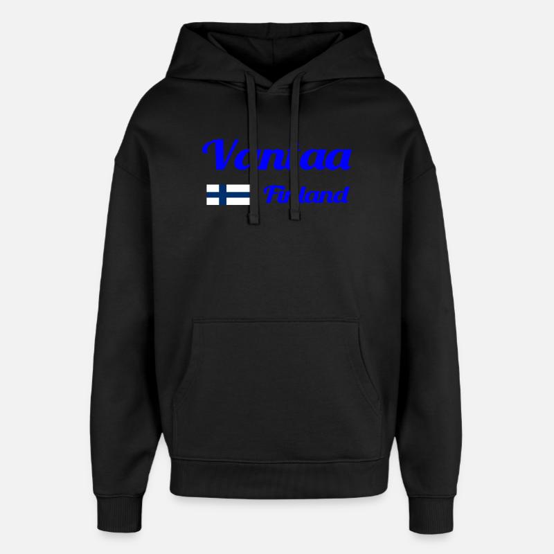 Vantaa Finlande Imprimer - Sweat à capuche unisexe Stanley/Stella Oversized - noir