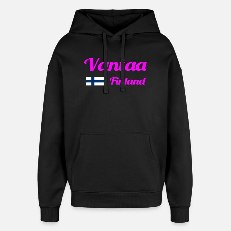 Vantaa Finlande Imprimer - Sweat à capuche unisexe Stanley/Stella Oversized - noir