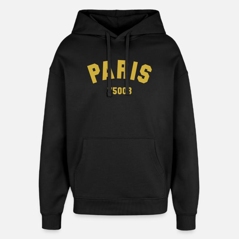 3e arrondissement de PARIS - Sweat à capuche unisexe Stanley/Stella Oversized - noir