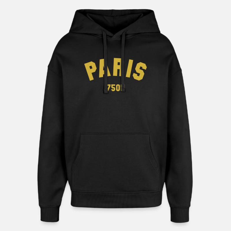 11e arrondissement de PARIS - Sweat à capuche unisexe Stanley/Stella Oversized - noir