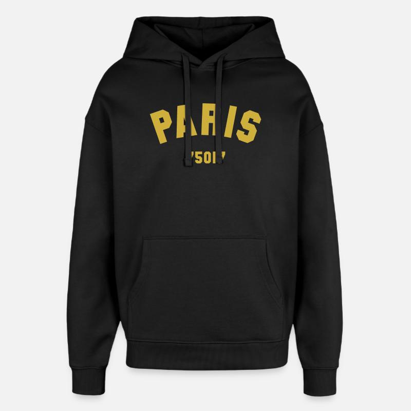 17e arrondissement de PARIS - Sweat à capuche unisexe Stanley/Stella Oversized - noir