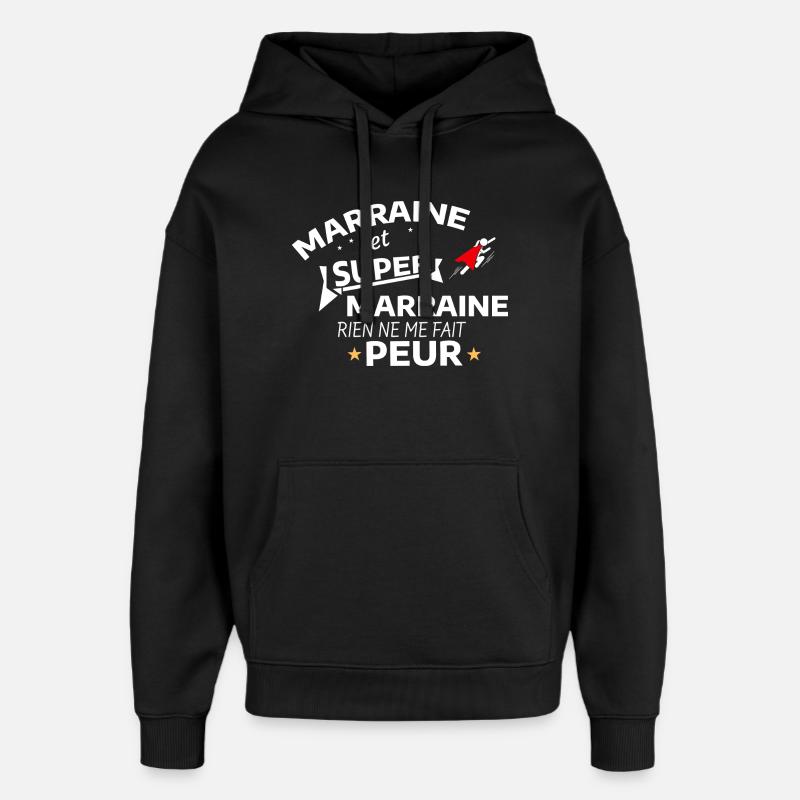 Hommage aux Marins et Superhéros - Sweat à capuche unisexe Stanley/Stella Oversized - noir