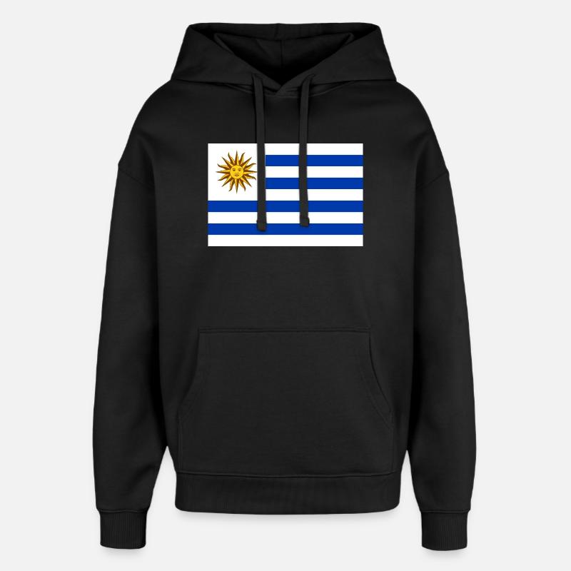 Uruguay - Sweat à capuche unisexe Stanley/Stella Oversized - noir