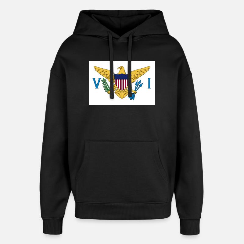 Îles Vierges américaines - Sweat à capuche unisexe Stanley/Stella Oversized - noir