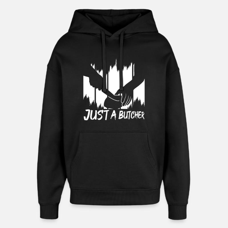Nur ein Metzger - Oversized Unisex Hoodie von Stanley/Stella - Schwarz