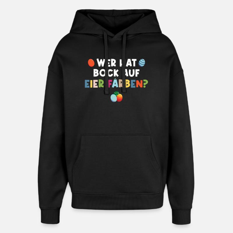 Ostern Eier färben - Oversized Unisex Hoodie von Stanley/Stella - Schwarz