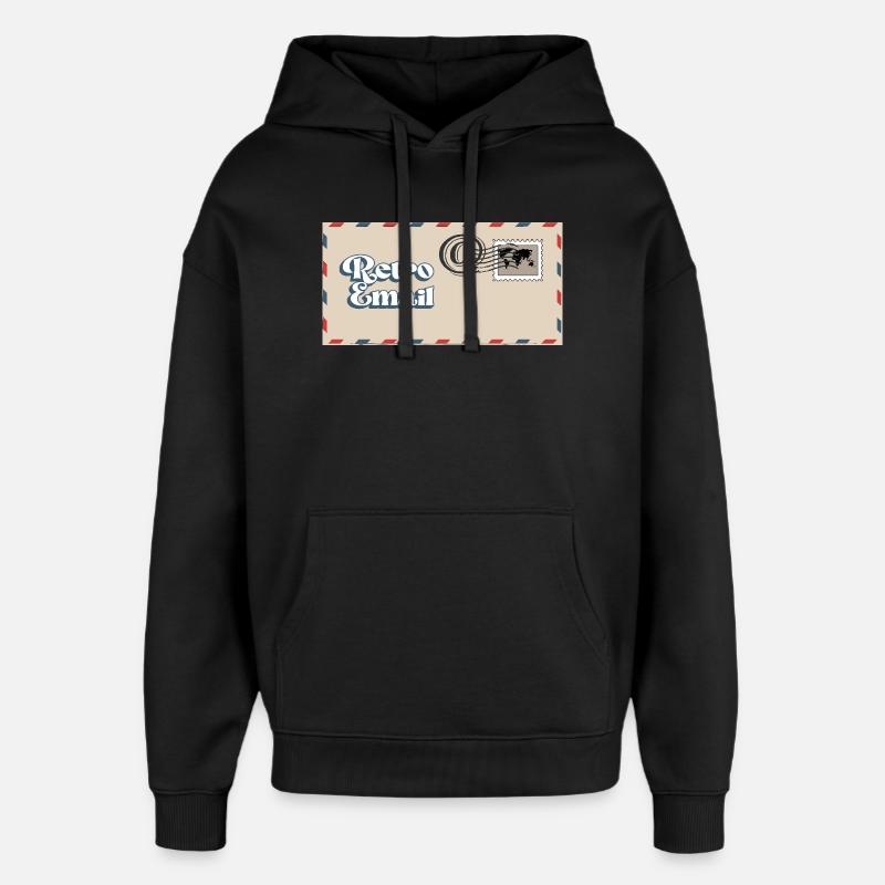 Rétro email - Sweat à capuche unisexe Stanley/Stella Oversized - noir