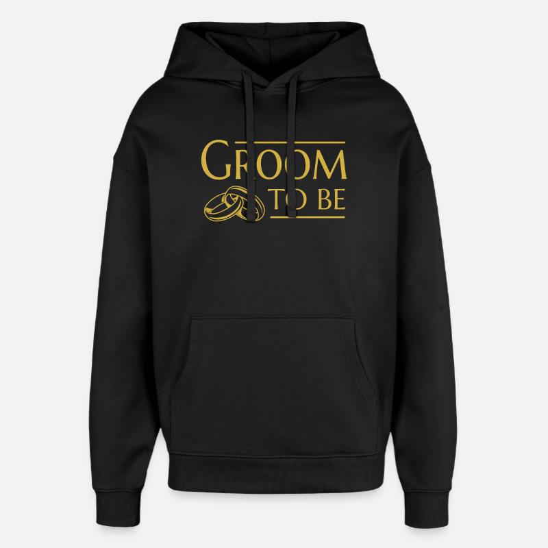 Fiancé de mariage du marié - Sweat à capuche unisexe Stanley/Stella Oversized - noir