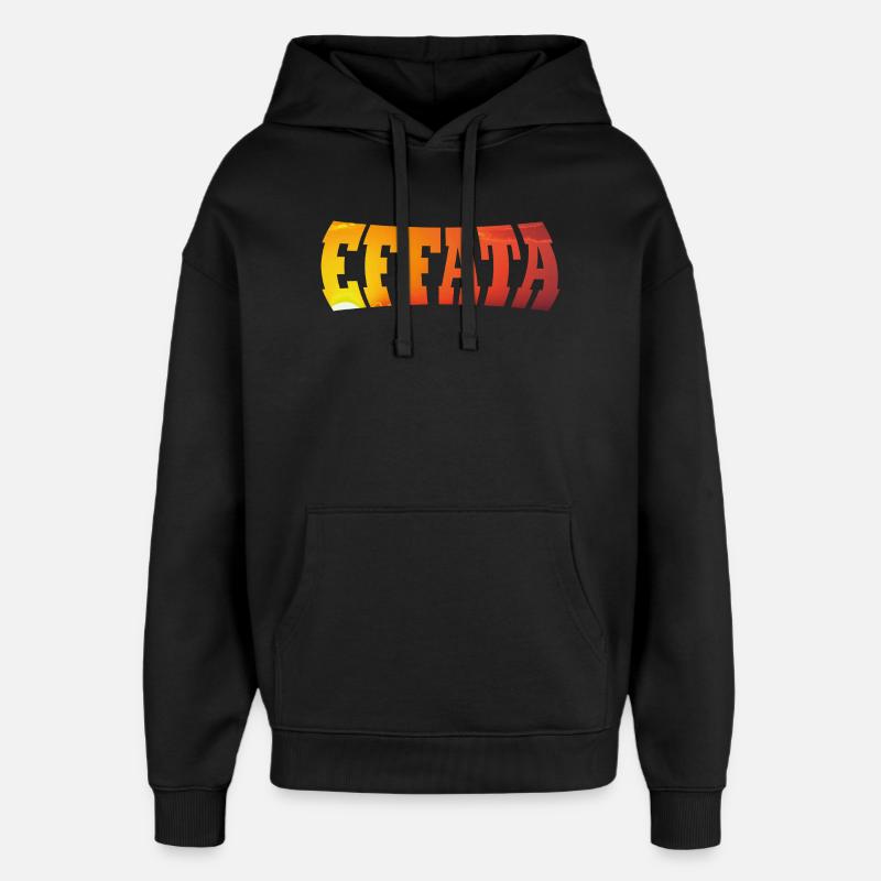 EFFATA - Oversized Unisex Hoodie by Stanley/Stella - black