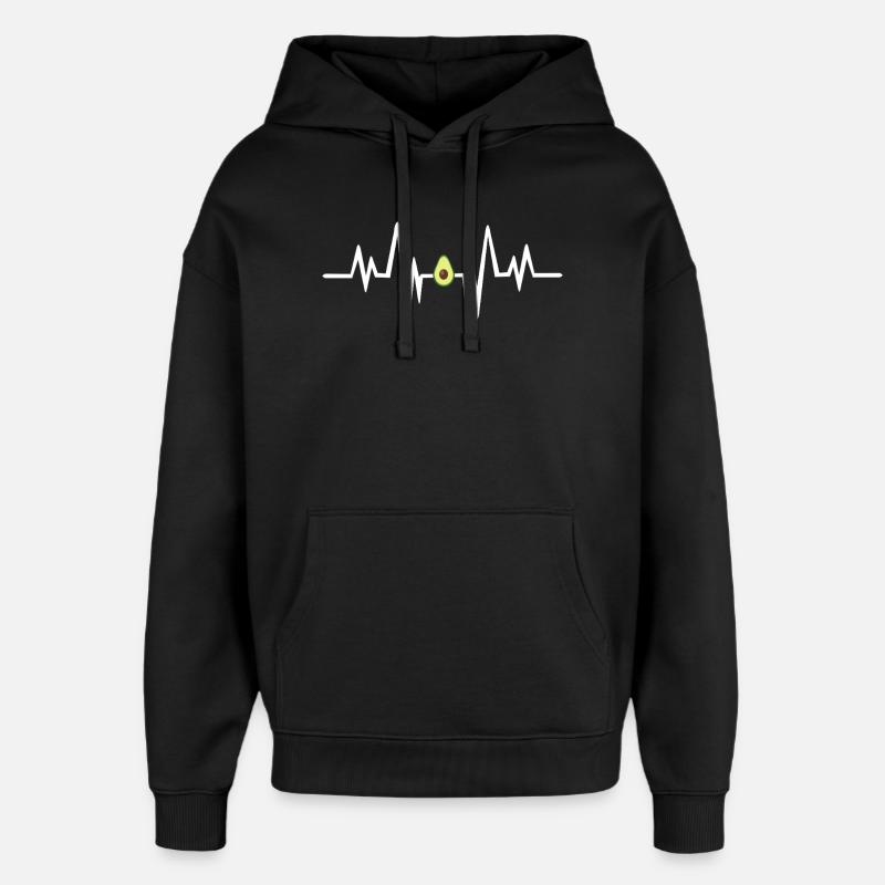 Battement de cœur d’avocat - Sweat à capuche unisexe Stanley/Stella Oversized - noir