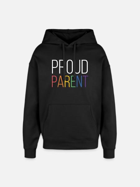 LGBTQ Pride Month - Proud Parent - Oversized Unisex Hoodie by Stanley/Stella - black