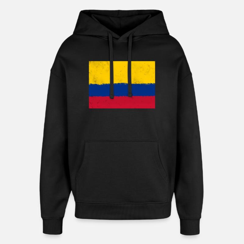 Drapeau de la Colombie - Sweat à capuche unisexe Stanley/Stella Oversized - noir