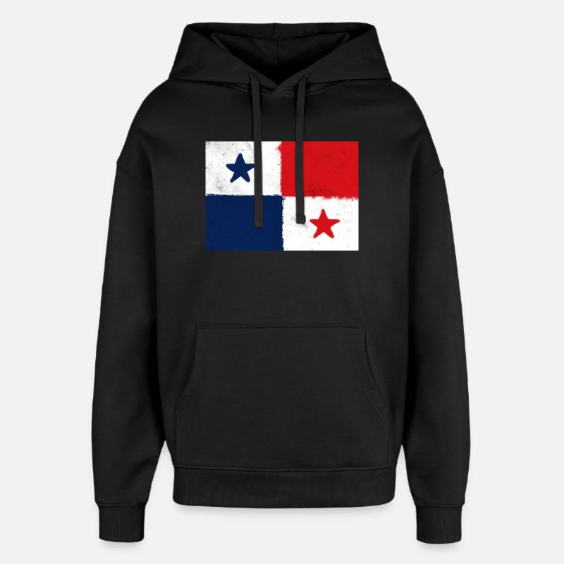 Drapeau du Panama - Sweat à capuche unisexe Stanley/Stella Oversized - noir
