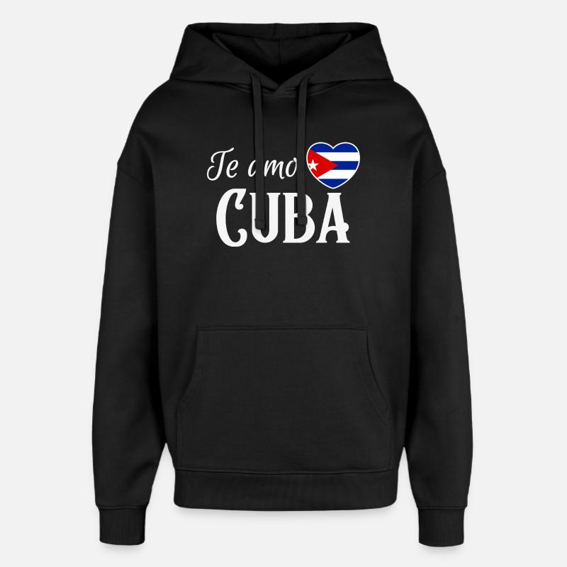 J’adore Cuba, made in Cuba - Sweat à capuche unisexe Stanley/Stella Oversized - noir