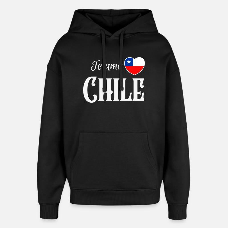 J’aime le Chili, fierté chilienne - Sweat à capuche unisexe Stanley/Stella Oversized - noir