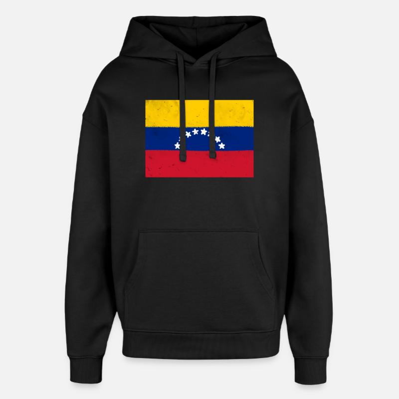Drapeau du Venezuela - Sweat à capuche unisexe Stanley/Stella Oversized - noir