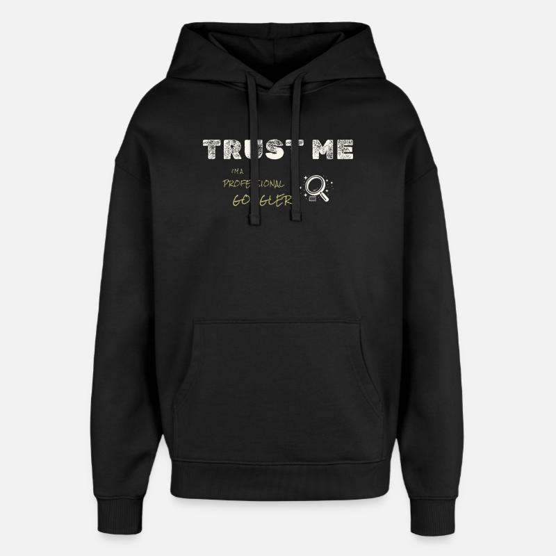 Un gars qui sait tout - Sweat à capuche unisexe Stanley/Stella Oversized - noir