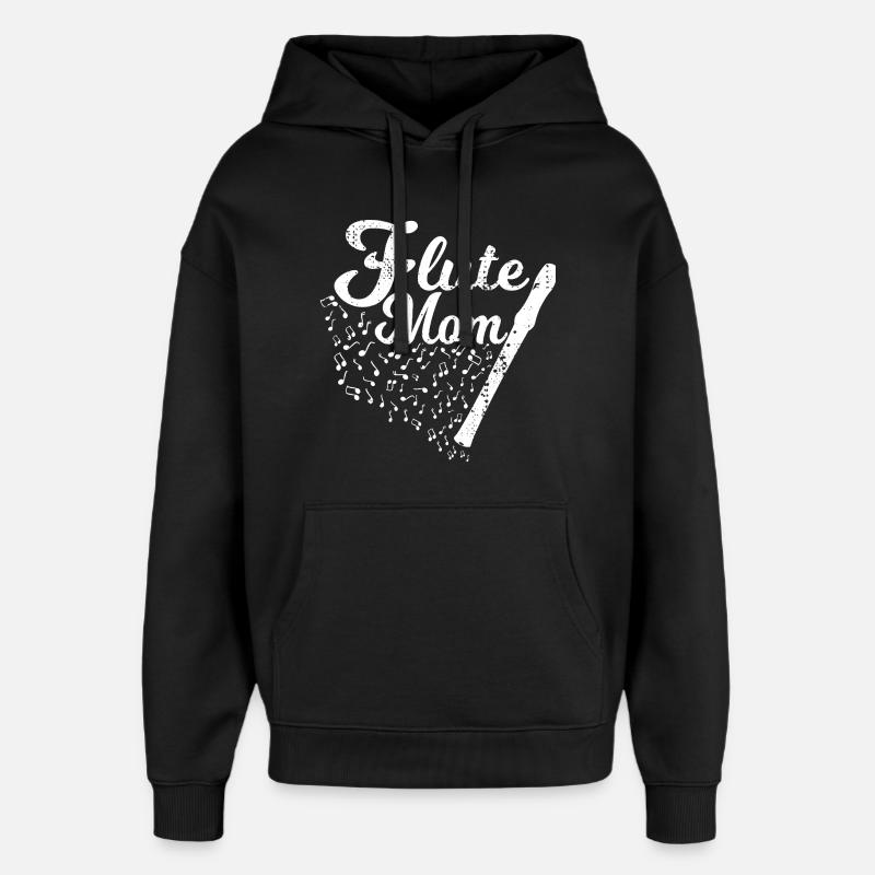 Maman joueuse de flûte - Sweat à capuche unisexe Stanley/Stella Oversized - noir