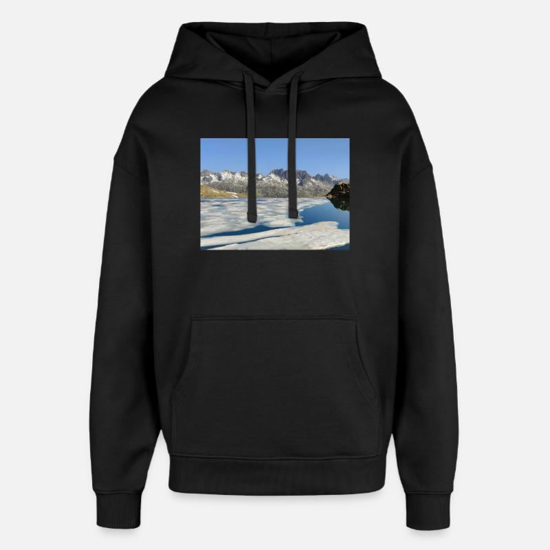 Der Bramant-See im Juni - Oversized Unisex Hoodie von Stanley/Stella - Schwarz