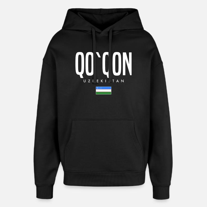 Qo'qon Ouzbékistan - Sweat à capuche unisexe Stanley/Stella Oversized - noir