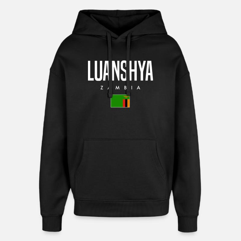 Luanshya, Zambie - Sweat à capuche unisexe Stanley/Stella Oversized - noir