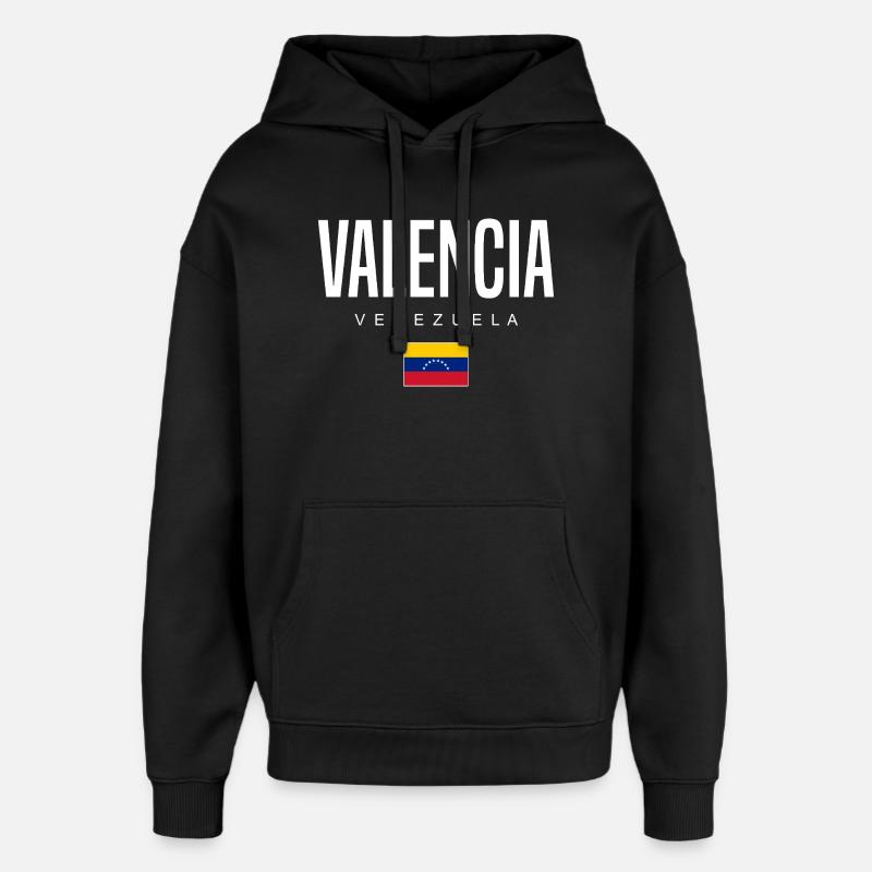 Valence, Venezuela - Sweat à capuche unisexe Stanley/Stella Oversized - noir