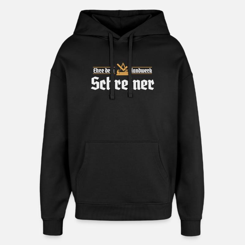 Charpentier Artisanat Guilde Signe Guilde Artisan - Sweat à capuche unisexe Stanley/Stella Oversized - noir
