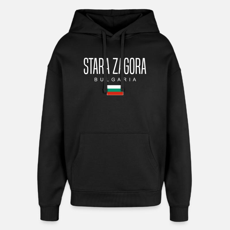 Stara Zagora Bulgarie - Sweat à capuche unisexe Stanley/Stella Oversized - noir