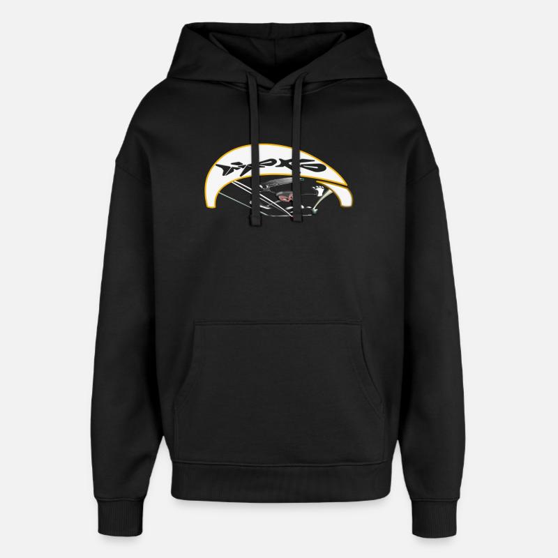 Kiter actif avec trajectoire dynamique - Sweat à capuche unisexe Stanley/Stella Oversized - noir