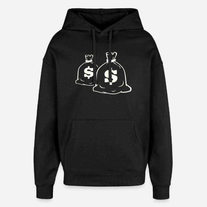 Geldsack Motiv Design - Oversized Unisex Hoodie von Stanley/Stella - Schwarz