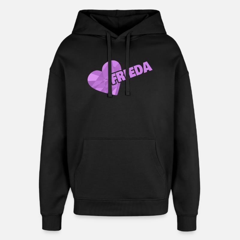 Frieda comme une couronne - Sweat à capuche unisexe Stanley/Stella Oversized - noir