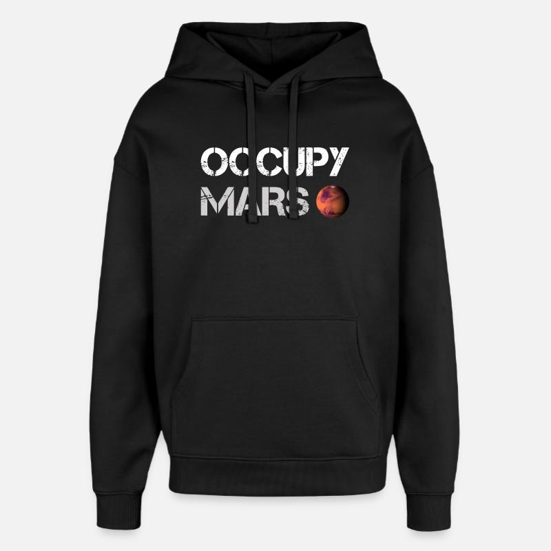Occupy Mars (Space-X) - Sweat à capuche unisexe Stanley/Stella Oversized - noir