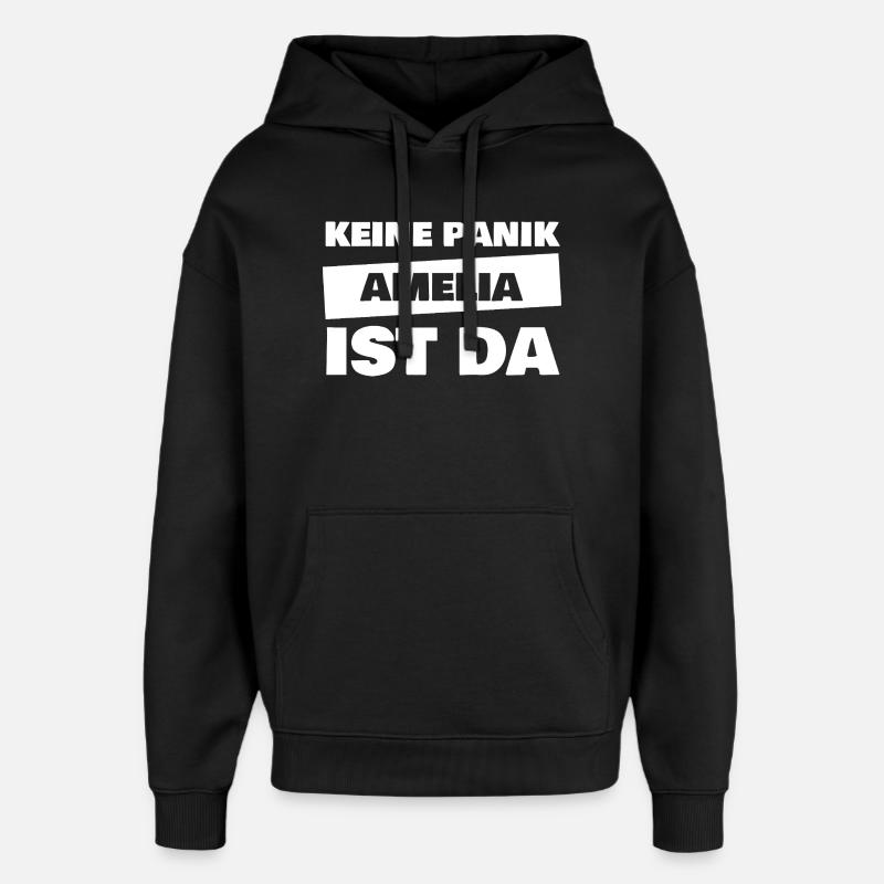 Amelia as a first name - Oversized Unisex Hoodie by Stanley/Stella - black