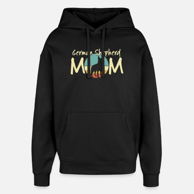 Deutscher Schäferhund Mama Retro Design - Oversized Unisex Hoodie von Stanley/Stella - Schwarz