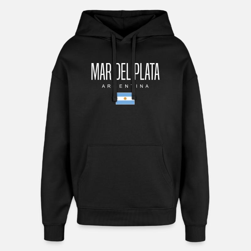 Mardelplata Argentine Argentin - Sweat à capuche unisexe Stanley/Stella Oversized - noir