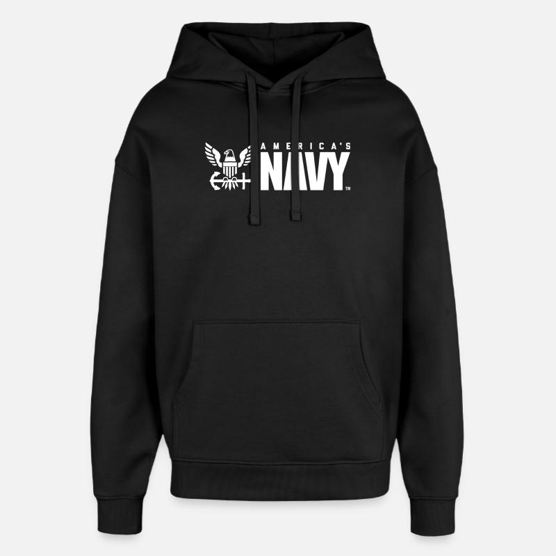 US Navy Emblem - Oversized Unisex Hoodie von Stanley/Stella - Schwarz