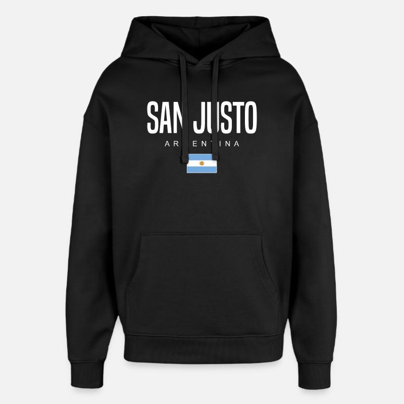 San Justo Argentine Argentine - Sweat à capuche unisexe Stanley/Stella Oversized - noir