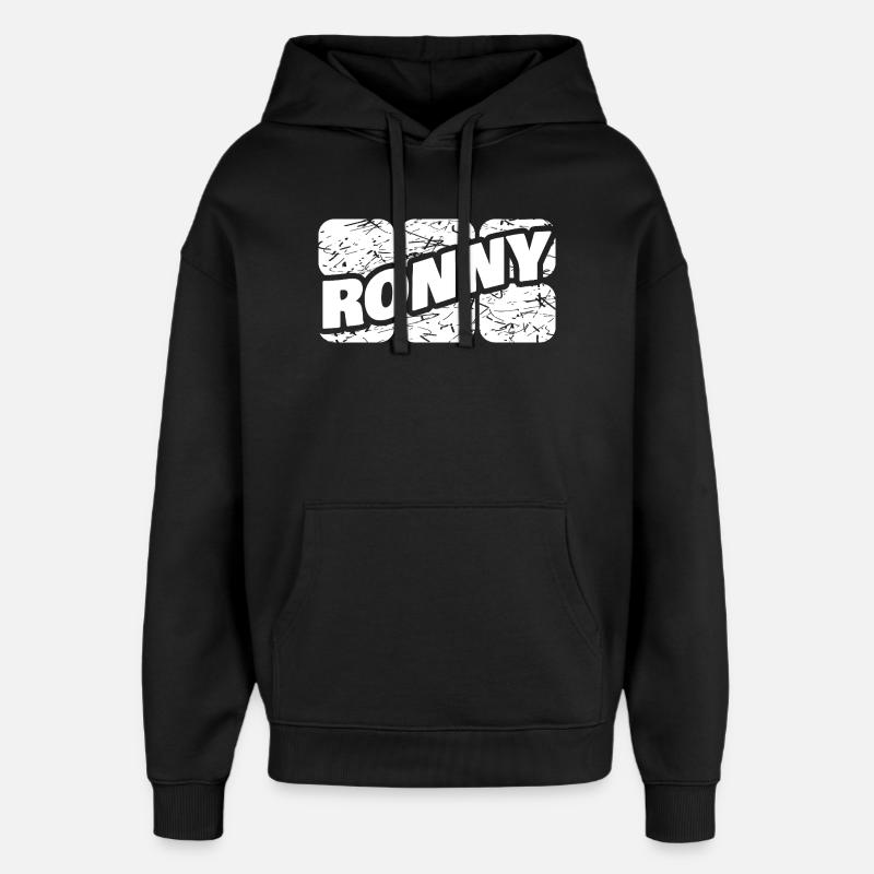 Ronny Ronny - Sweat à capuche unisexe Stanley/Stella Oversized - noir