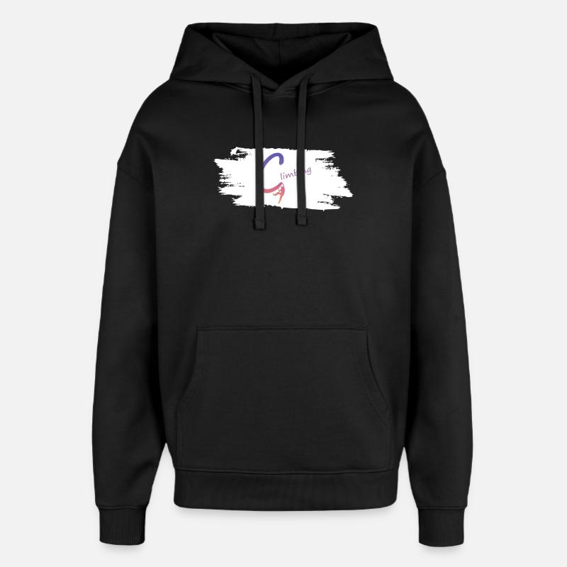 Climbing Logo Gradient - Oversized Unisex Hoodie by Stanley/Stella - black