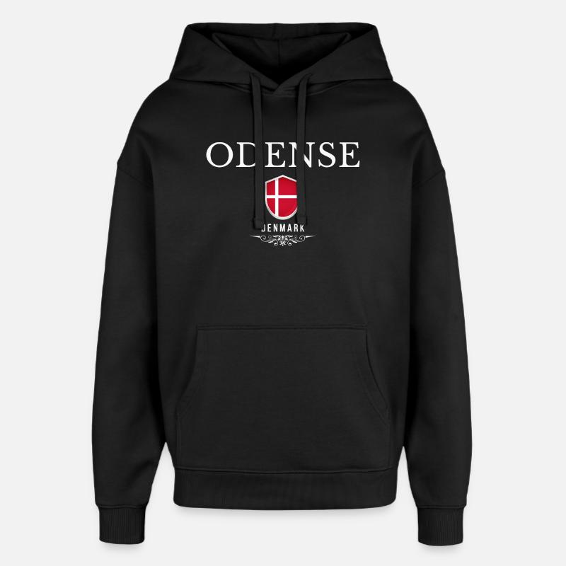 Odense Danemark, souvenir Odense - Sweat à capuche unisexe Stanley/Stella Oversized - noir