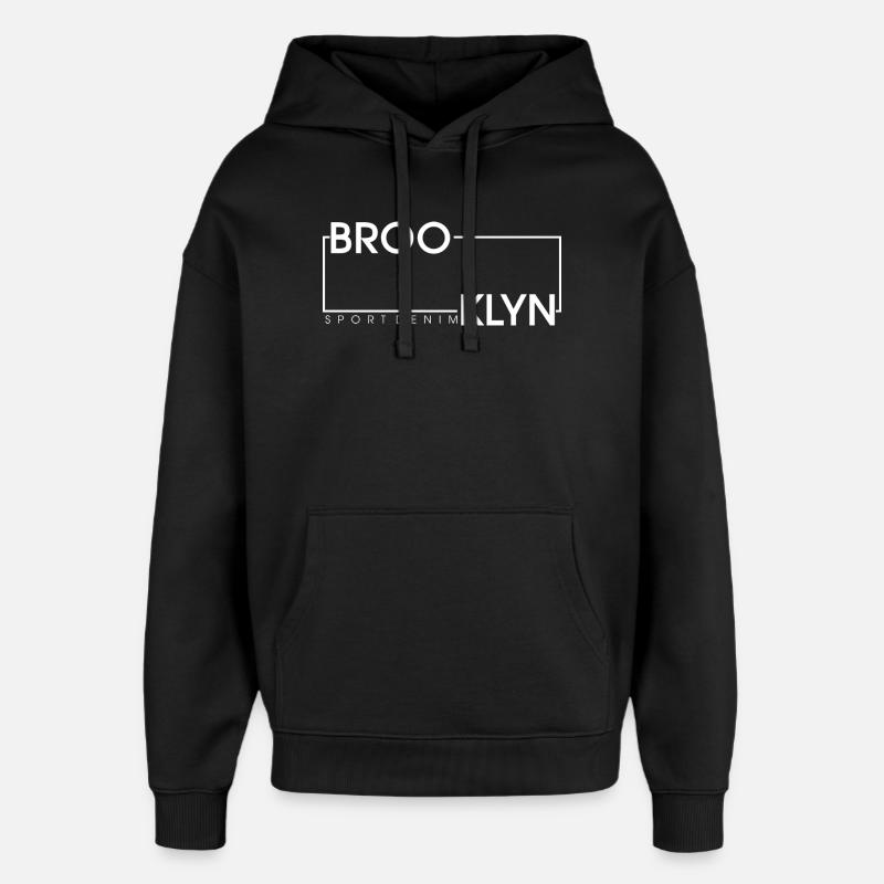 Design élégant Brooklyn Sporttrend - Sweat à capuche unisexe Stanley/Stella Oversized - noir