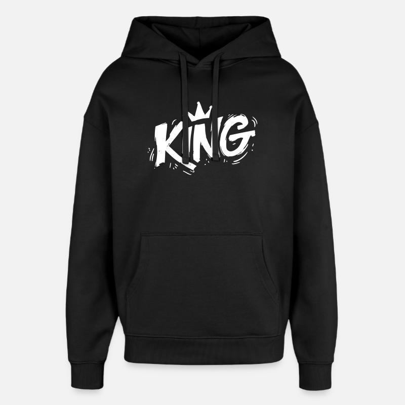 König Roi du graffiti - Sweat à capuche unisexe Stanley/Stella Oversized - noir