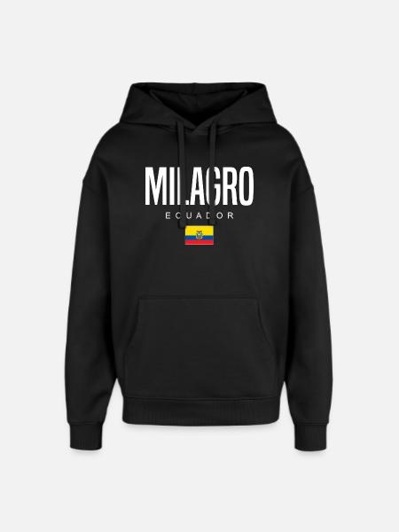 Milagro Ecuador Ecuadorian - Oversized Unisex Hoodie by Stanley/Stella - black